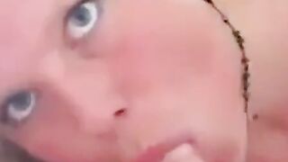 Danish Escort Katja Sucks Cock in Leopard Top Amateur Blowjob