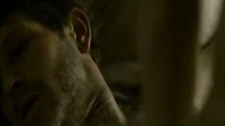 Blonde Martine Johansen Seduces Man in Bedroom Scene from Varg Veum (2010)