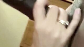 Blonde Bimbo Wife Deepthroats BBC Bull on Hotel Bed