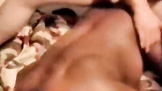 Fat Black Guy Gets Deepthroat Blowjob and Ass Filled with Cum