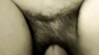 Bush Penetration Close-Up - Hairy Amateur Mature Girl POV