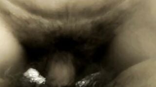 Bush Penetration Close-Up - Hairy Amateur Mature Girl POV