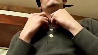 Athletic Thug in Hat Jerks Off Thick Cock with Dildo for Cum Shot