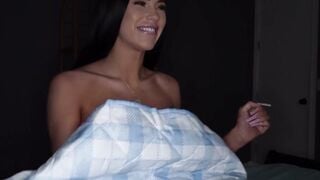 MJ Fresh Deepthroats Big Cock in Pink Tube Top POV Blowjob