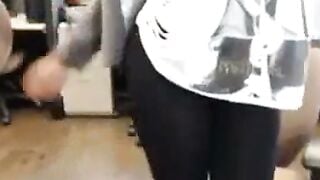 Indian Amateur Strips in Office Chair for Webcam Show