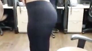 Indian Amateur Strips in Office Chair for Webcam Show