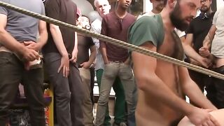 Presley Wright Bound in Public Balloon Shop Gets Gangbanged by Jace Chambers and Rich Kelly