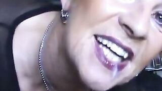 German Mature Grandma Dirty Talk Facial Cumshot Amateur