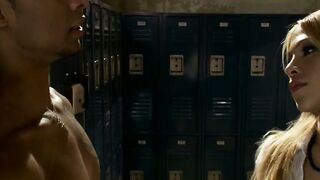 Jessica Host Black Cock Anal Fuck in School Locker Room