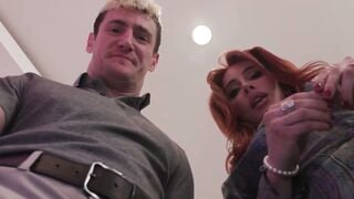 Busty Latin Shemale Ariel Demure Deepthroats Cock and Rides Client Tommy Parker