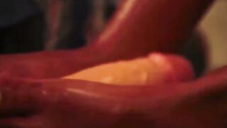 POV Footjob & Amateur Toejob Sucks Cock