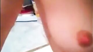 Turkish Housewife Strips and Teases on Webcam in Bathroom