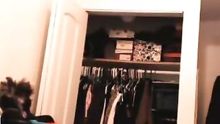 Aussie BBW MILF Teases Naked in Bedroom Closet