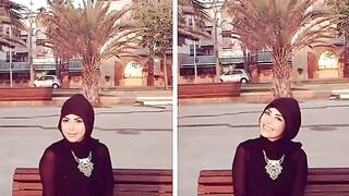 Turkish Hijab Amateur Deepthroats Cock in Bedroom