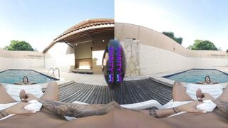 Kayla's Passionate Poolside VR Blowjob and Outdoor Hardcore Sex