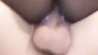 Ebony Babe Sucks Big White Cock and Cums Multiple Times