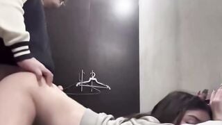 College Classmate Deepthroats Cock During Homework Session