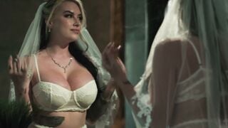 Busty Blonde Bride Cubbi Thompson Deepthroats Groomsman Charles Dera Before Wedding