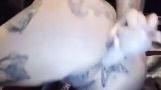 Blonde Tattooed Webcam Girl Pamela Shows Off Her Body and Piercings