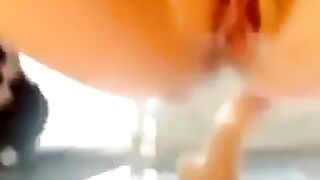 Skinny Brunette Monica Taylor Masturbates with Dildo to Squirting Orgasm