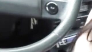 Amateur Girl Deepthroats Cock in Car and Swallows Cum