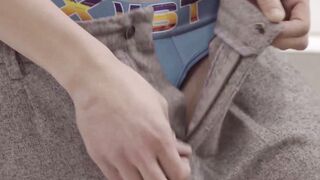 GF Boy Logan Stroking His Rough Huge Twinkie Sex toy!