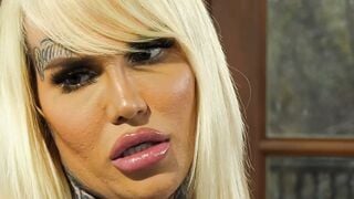 Busty Blonde Shemale Nadia Love Deepthroats Her Lawyer
