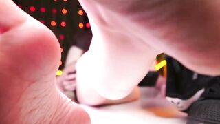 Soft Pink Soles Wiggling Close Up