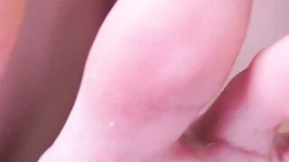 Soft Pink Soles Wiggling Close Up