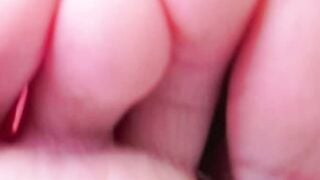 Soft Pink Soles Wiggling Close Up