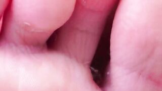 Soft Pink Soles Wiggling Close Up
