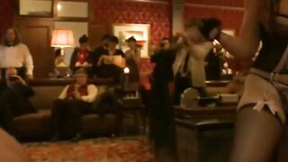 Iona Grace Submissive Swung Upside Down for Hardcore BDSM Orgy Spanking