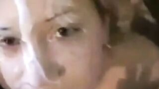 Blonde Amateur Gets Messy Facial Cumshot Compilation
