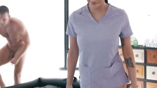 Aviana Violet Serves Big Tit Titty Fuck And Massage To Codey Steele