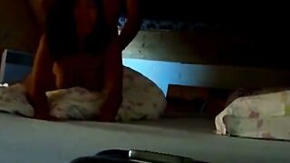 Amateur Asian Wife Sucks Husband's Cock on Bed