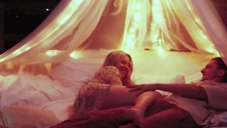 Bonnie Alex Romantic Outdoor Sex Under Fairy Lights on Bed