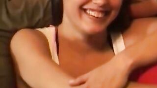 Kamilla Big Saggy Tits Brunette Danish Slut Cuddles on Couch