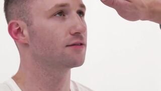 Jay Deepthroats Big Dick on Knees for Standing Bareback Fuck