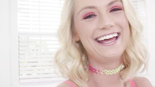 Payton Avery Deepthroats Big Cock on White Couch