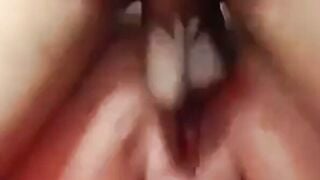 German Amateur Chubby MILF Sucks Cock on Red Bed