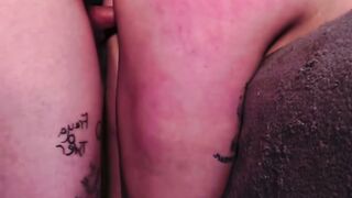 Tattooed Blonde Melissa Monet Deepthroats Eric Evans on Bed