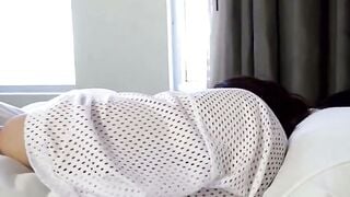 Dark Haired Mom Strips Nude for POV Hotel Sex After Phone Call