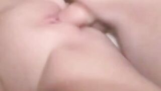 German Amateur Threesome Swallows Cum in Hotel Bed