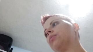 Blonde MILF Sucks Pink Dildo in Solo Webcam Pussy Close-up
