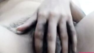 Amateur Hairy Cunt with Long Labia - Homemade Pussy Play