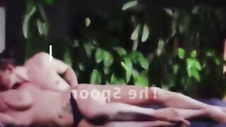 Broc Adams Reverse Spooning Anal on Dark Bed with Bare Hand Teasing