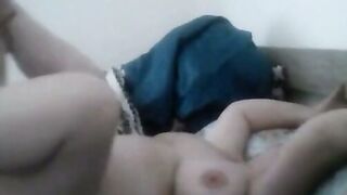 Tattooed BBW Sucks Cock On Bed With Big Natural Tits