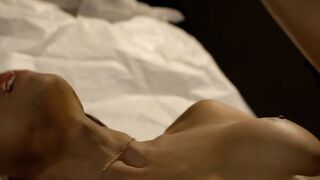 Tattooed Doctor Derek Kage Deepthroats TS Patient's Cock on Exam Table