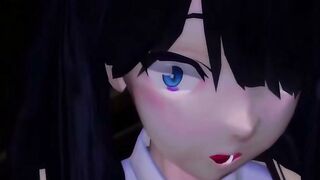 Ebony Schoolgirl Deepthroats Giant Dick In Car Hentai Animation