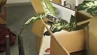 German Granny Sucks Young Cock On Living Room Couch